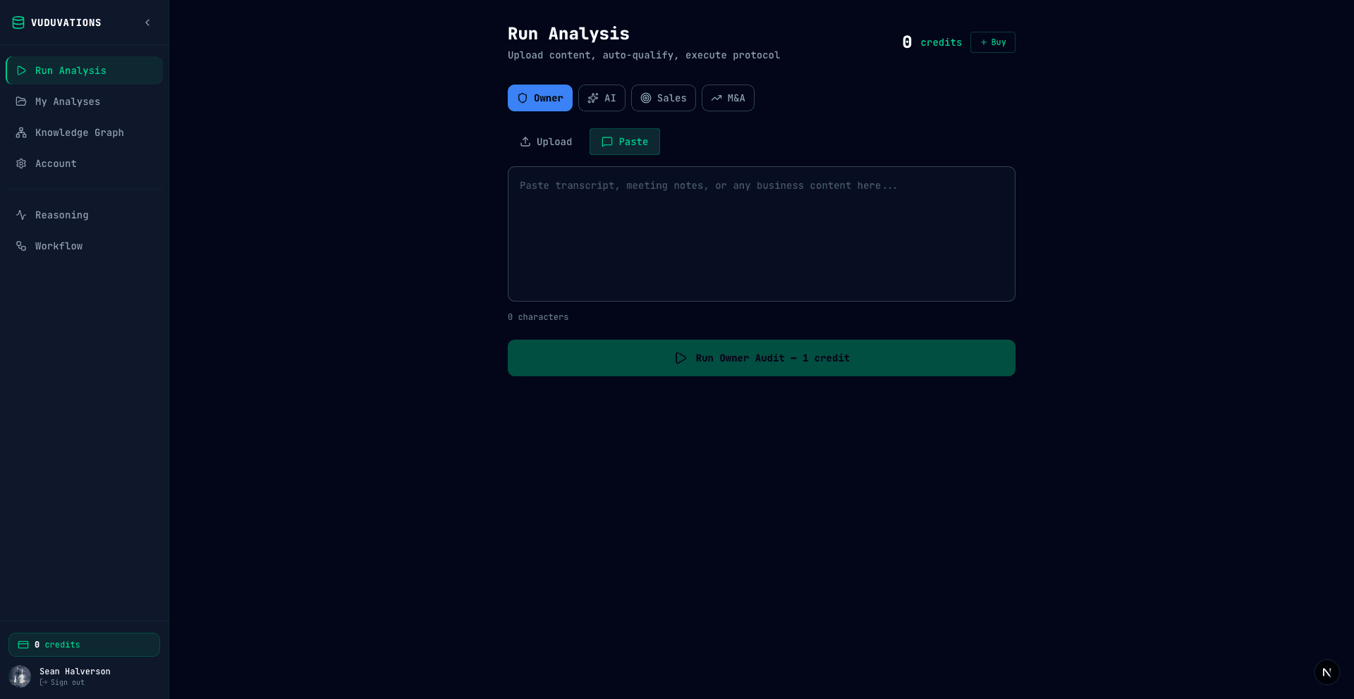 Paste text interface