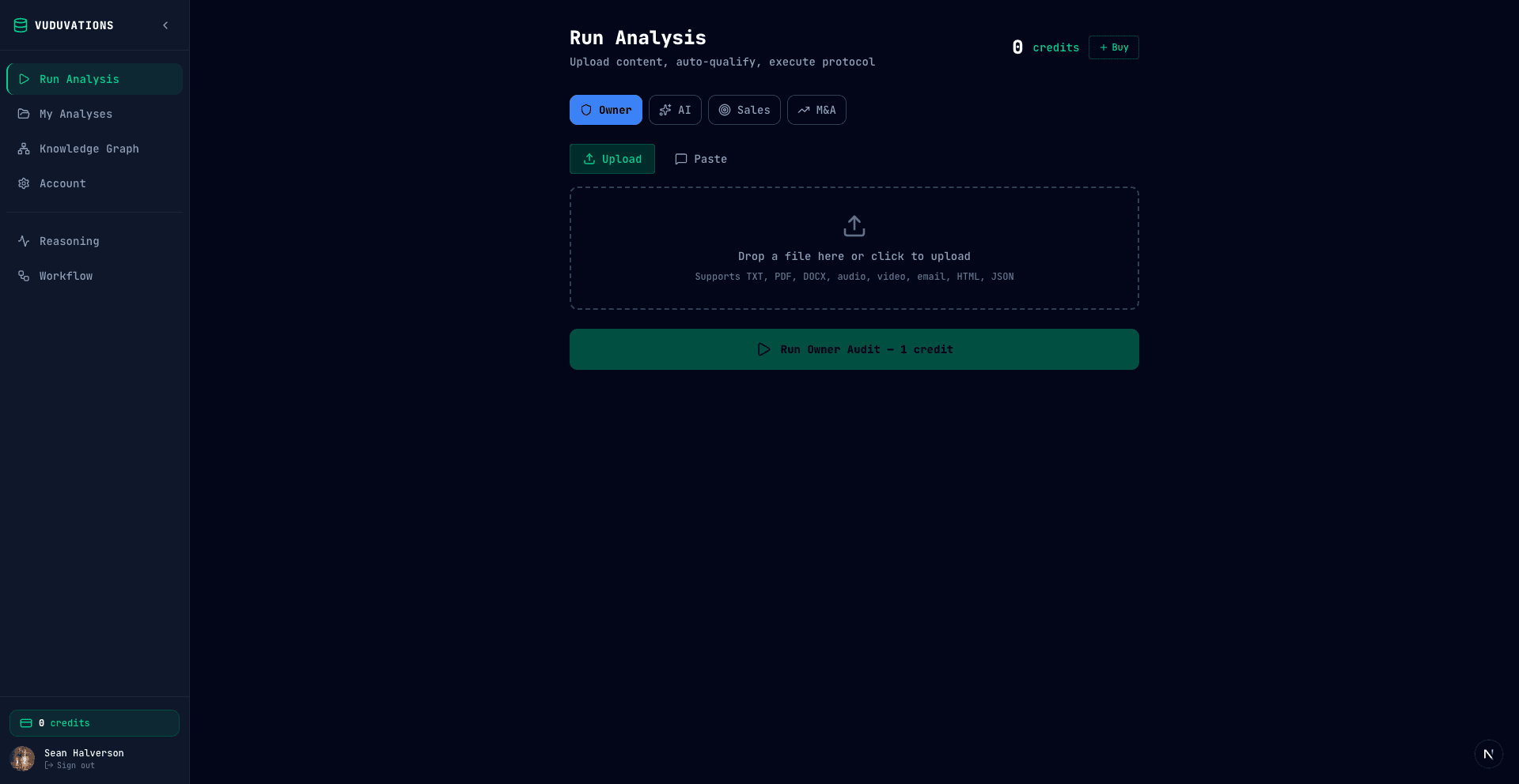 Protocol selection tabs